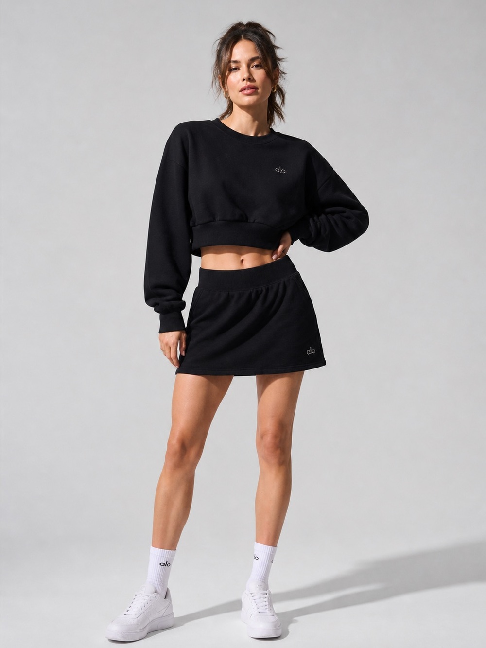 ALO Yoga Women’s Accolade Black Active Mini Skirt Size Small